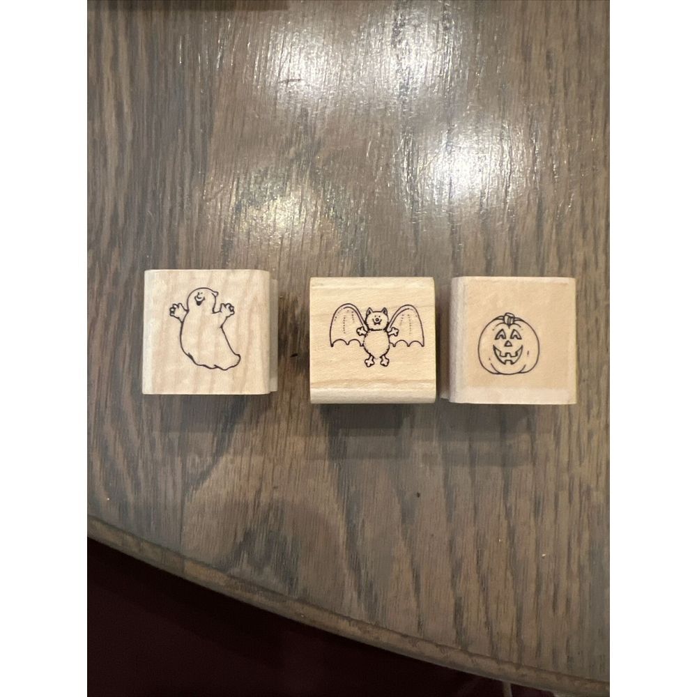 Halloween Rubber Stamps Lot‎ Of 3